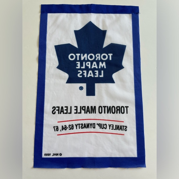 Vintage 1999 Toronto Maple Leaf Fan Flag Banner 10.5”x16.5” Stanley Cup Dynasty - Picture 8 of 12